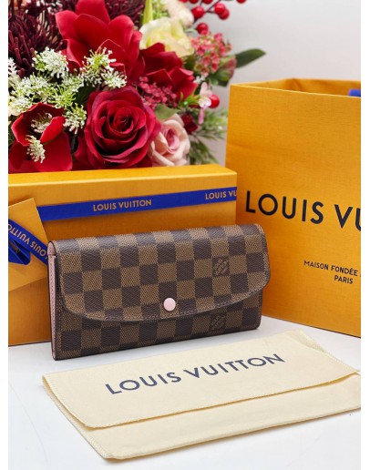 LOUIS VUITTON EMILIE DAMIER EBENE CANVAS WALLET