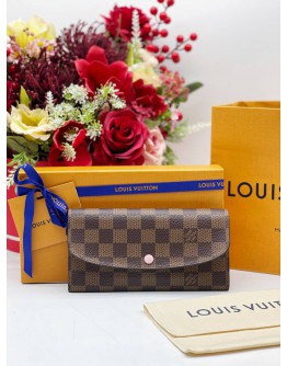 LOUIS VUITTON EMILIE DAMIER EBENE CANVAS WALLET