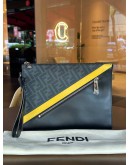 FENDI DIAGONAL CLUTCH WITH FF SIGNATURE MOTIF