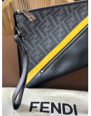 FENDI DIAGONAL CLUTCH WITH FF SIGNATURE MOTIF