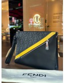 FENDI DIAGONAL CLUTCH WITH FF SIGNATURE MOTIF