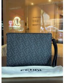 FENDI DIAGONAL CLUTCH WITH FF SIGNATURE MOTIF