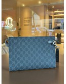 GUCCI GG SUPREME POUCH IN DARK BLUE