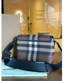BURBERRY NOTE CROSSBODY BAG IN DARK BROWN PRINT LEATHER