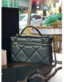 CHANEL VANITY CASE IN BLACK CAVIAR LEATHER
