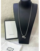 GUCCI BOULE CHARM INTERLOCKING G PENDANT NECKLACE