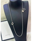 GUCCI BOULE CHARM INTERLOCKING G PENDANT NECKLACE
