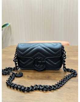 GUCCI 2 IN 1 SUPER MINI GG MARMONT WITH REMOVABLE CHAIN