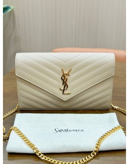 YVES SAINT LAURENT CASSANDRE WALLET ON CHAIN