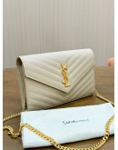 YVES SAINT LAURENT CASSANDRE WALLET ON CHAIN
