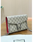 GUCCI DIONYSUS WOC IN BEIGE & EBONY GG SUPREME CANVAS