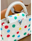 LOUIS VUITTON X YAYOI KUSAMA CAPUCINES BB TOP HANDLE HANDBAG
