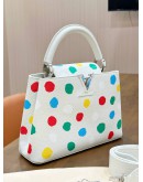 LOUIS VUITTON X YAYOI KUSAMA CAPUCINES BB TOP HANDLE HANDBAG