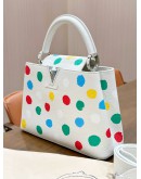 LOUIS VUITTON X YAYOI KUSAMA CAPUCINES BB TOP HANDLE HANDBAG