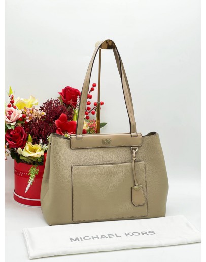 MICHAEL KORS PEBBLED LEATHER TOTE BAG 