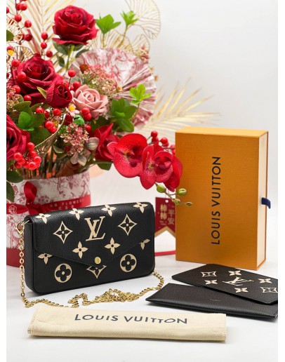 LOUIS VUITTON FELICIE MONOGRAM EMPREINTE EMBOSSED LEATHER