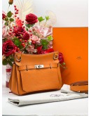 HERMES JYPSIE 28 ORANGE TOGO LEATHER PALLADIUM HARDWARE