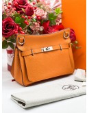 HERMES JYPSIE 28 ORANGE TOGO LEATHER PALLADIUM HARDWARE