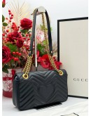 GUCCI GG MARMONT MATELESS LEATHER SHOULDER BAG 