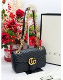 GUCCI GG MARMONT MATELESS LEATHER SHOULDER BAG 