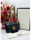 GUCCI GG MARMONT MATELESS LEATHER SHOULDER BAG 