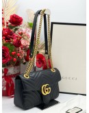 GUCCI GG MARMONT MATELESS LEATHER SHOULDER BAG 