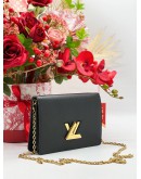 LOUIS VUITTON TWIST EPI LEATHER BELT CHAIN POUCH 