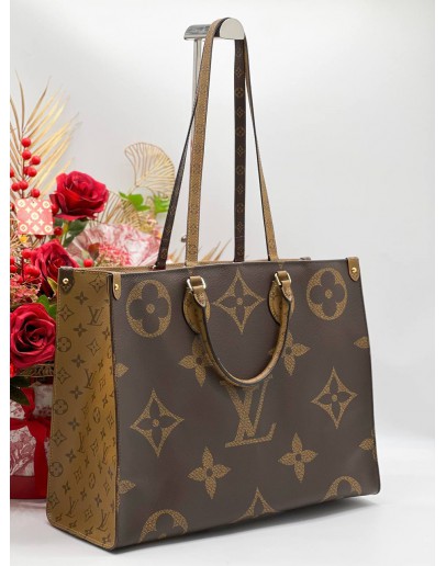 LOUIS VUITTON ONTHEGO MM MONOGRAM REVERSE CANVAS   