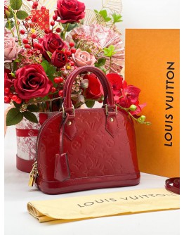 LOUIS VUITTON ALMA BB VERNIS ENAMEL PINK