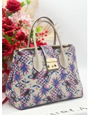 PINEAPPLE AND BUTTERFLY PRINTED TOTE BAG 