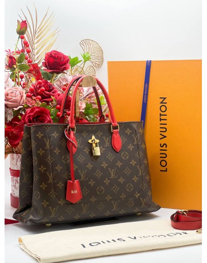 LOUIS VUITTON FLOWER TOTE MM IN MONOGRAM CANVAS SHOULDER BAG