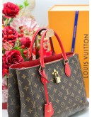 LOUIS VUITTON FLOWER TOTE MM IN MONOGRAM CANVAS SHOULDER BAG