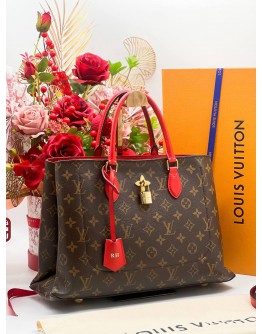 LOUIS VUITTON FLOWER TOTE MM IN MONOGRAM CANVAS SHOULDER BAG