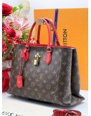 LOUIS VUITTON FLOWER TOTE MM IN MONOGRAM CANVAS SHOULDER BAG