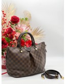 LOUIS VUITTON SIENA DAMIER EBENE CANVAS BAG WITH STRAP 