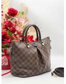 LOUIS VUITTON SIENA DAMIER EBENE CANVAS BAG WITH STRAP 