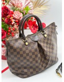 LOUIS VUITTON SIENA DAMIER EBENE CANVAS BAG WITH STRAP 