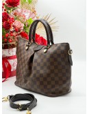 LOUIS VUITTON SIENA DAMIER EBENE CANVAS BAG WITH STRAP 