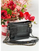 CHANEL SMALL GABRIELLE IN BLACK PYTHON AND CALFSKIN LEATHER 