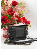 CHANEL SMALL GABRIELLE IN BLACK PYTHON AND CALFSKIN LEATHER 