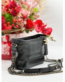 CHANEL SMALL GABRIELLE IN BLACK PYTHON AND CALFSKIN LEATHER 