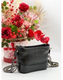 CHANEL SMALL GABRIELLE IN BLACK PYTHON AND CALFSKIN LEATHER 