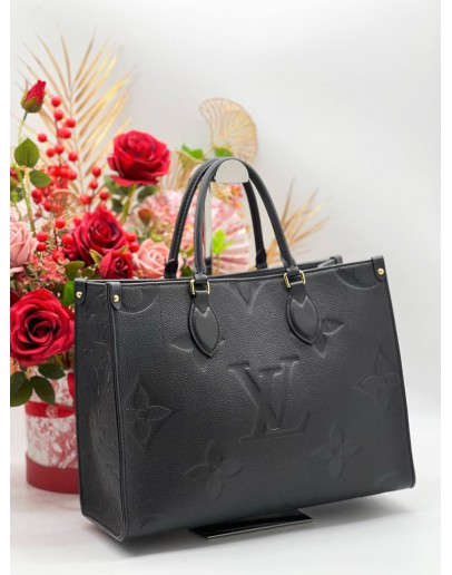 LOUIS VUITTON ON THE GO MM BLACK MONOGRAM