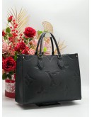 LOUIS VUITTON ON THE GO MM BLACK MONOGRAM