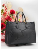 LOUIS VUITTON ON THE GO MM BLACK MONOGRAM