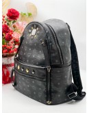 MCM STARK WHITE STUDS LOGO BACKPACK 