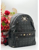 MCM STARK WHITE STUDS LOGO BACKPACK 