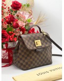 LOUIS VUITTON BERGAMO DAMIER EBENE HAND SHOULDER BAG 