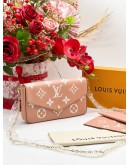 LOUIS VUITTON FELICIE MONOGRAM EMPREINTE POCHETTE IN SAKURA BLUSH PINK 