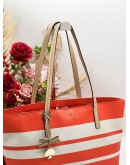 KATE SPADE STRIPE TOTE BAG 